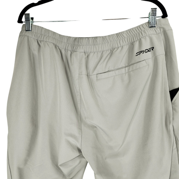 Spyder XL Mens Performance Jogger Pants Gray Zip Close Stretch Polyester Pockets - Picture 5 of 10